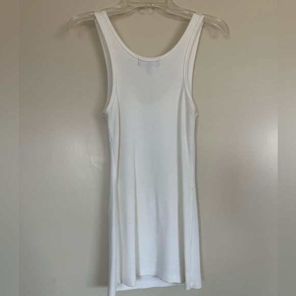 Aqua Rhinestone Anchor White Tank S - Picture 2 of 4